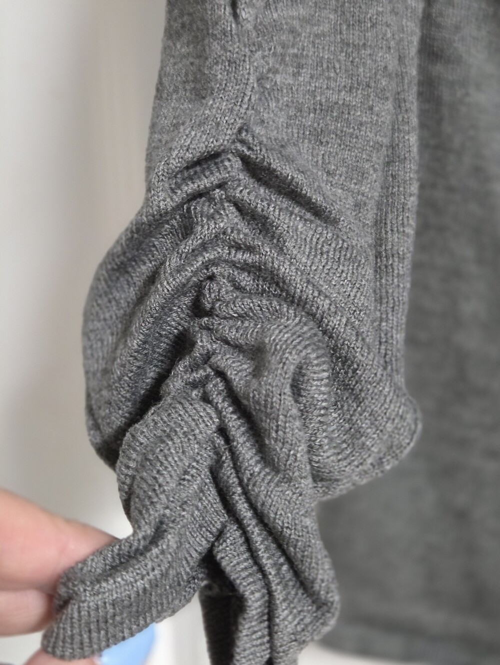 Mira88 Women's Ruffled Open Cardigan - Gray Size XL - Picture 3 of 4